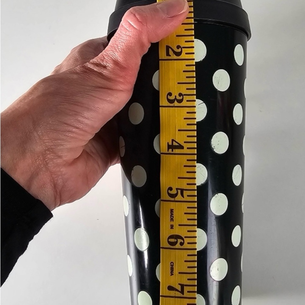Kate Spade Black and White Polka Dot Travel Mug - Picture 4 of 5